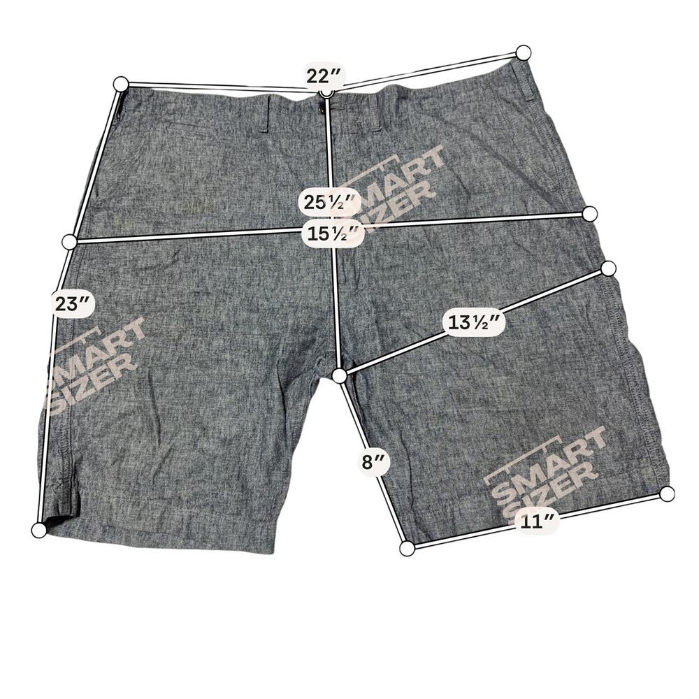 Levi’s Men’s W42 Regular Dark Gray Chambray Linen Blend Shorts - Picture 2 of 10